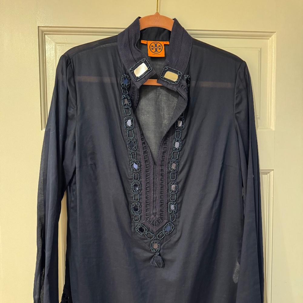 Tory Burch navy blue tunic size 12